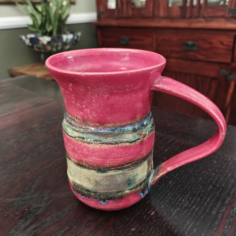 Handcrafted Pink Ceramic Mug